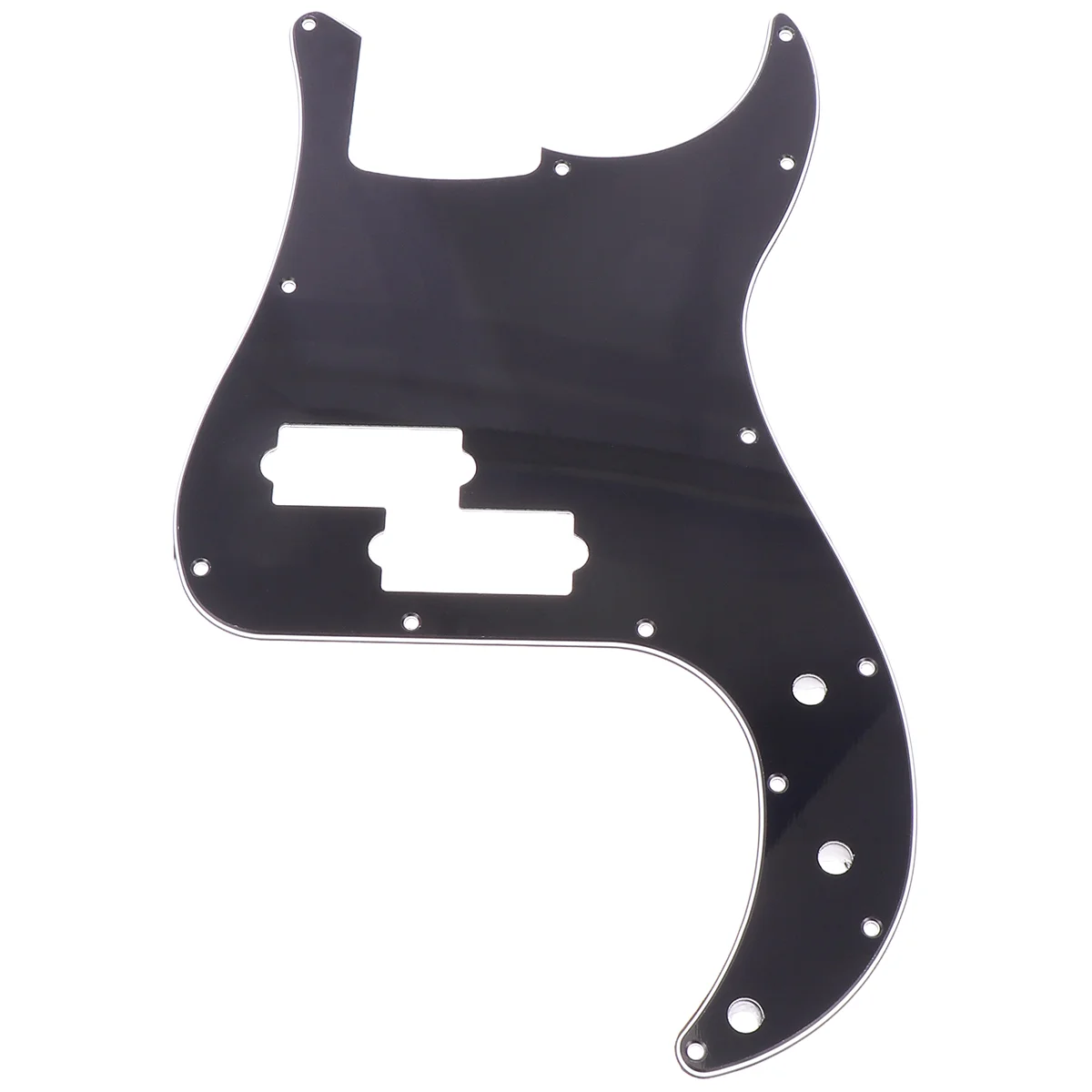 

13 Hole Bass Pickguard Guitar Scratch Plate Pick Guard for 4 String Guitar Replacment Part ( Black )