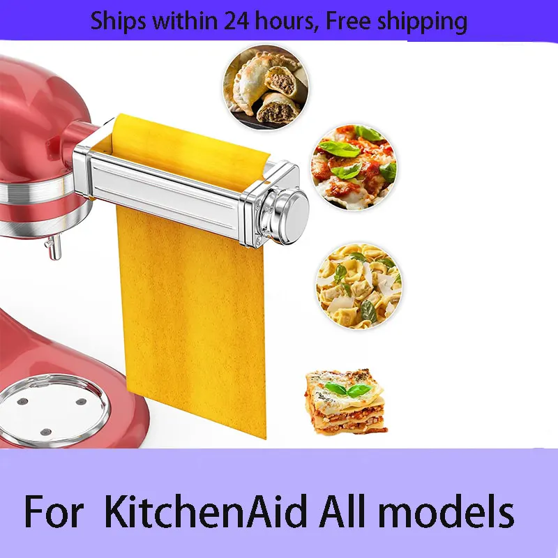 For all KitchenAid Stand Mixer Stainless steel Pasta Maker Attachments Pasta Sheet Roller