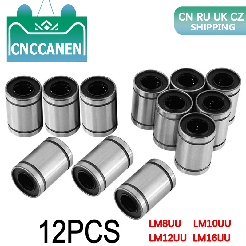 12Pcs LM8UU LM6UU LM10UU LM16UU LM12UU Lineaire Bus 8Mm Cnc 3d Printer Onderdelen Lineaire Lagers Voor Lineaire Staven as