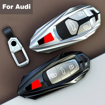 Cover chiate/telecomando per Audi A6 A5 Q7 S4 S5 S7 A4 B9 A4L 4m 8W Q5 TT TTS RS 8S coupé accessori per lo Styling dell'auto - Portachiavi per auto di moda portachiavi a copertura totale per Audi A6 A5 Q7 S4