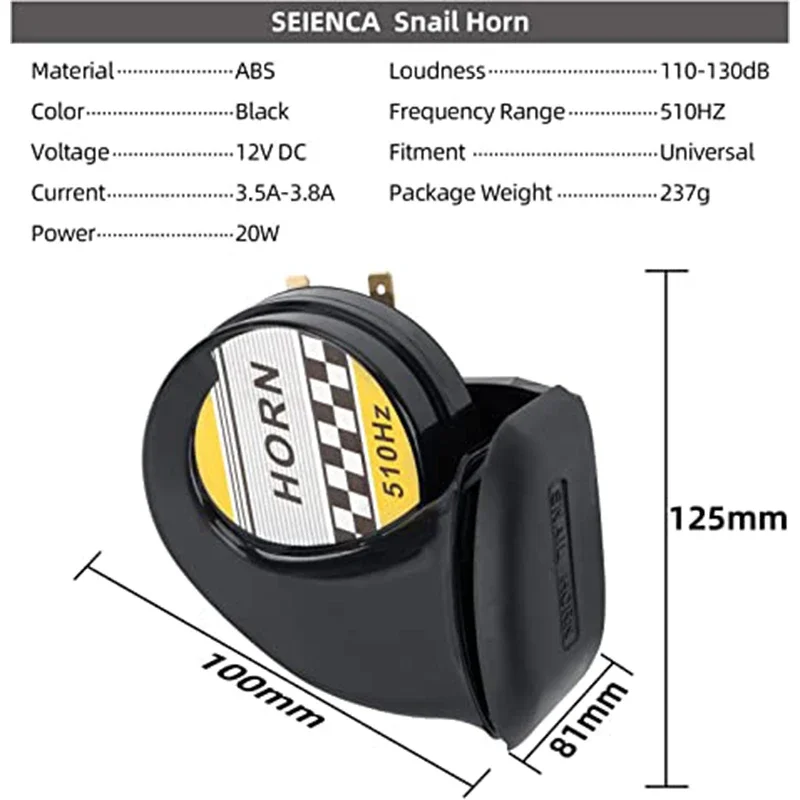 Universal 12V Motorcycle and Scooter Electric Horn
