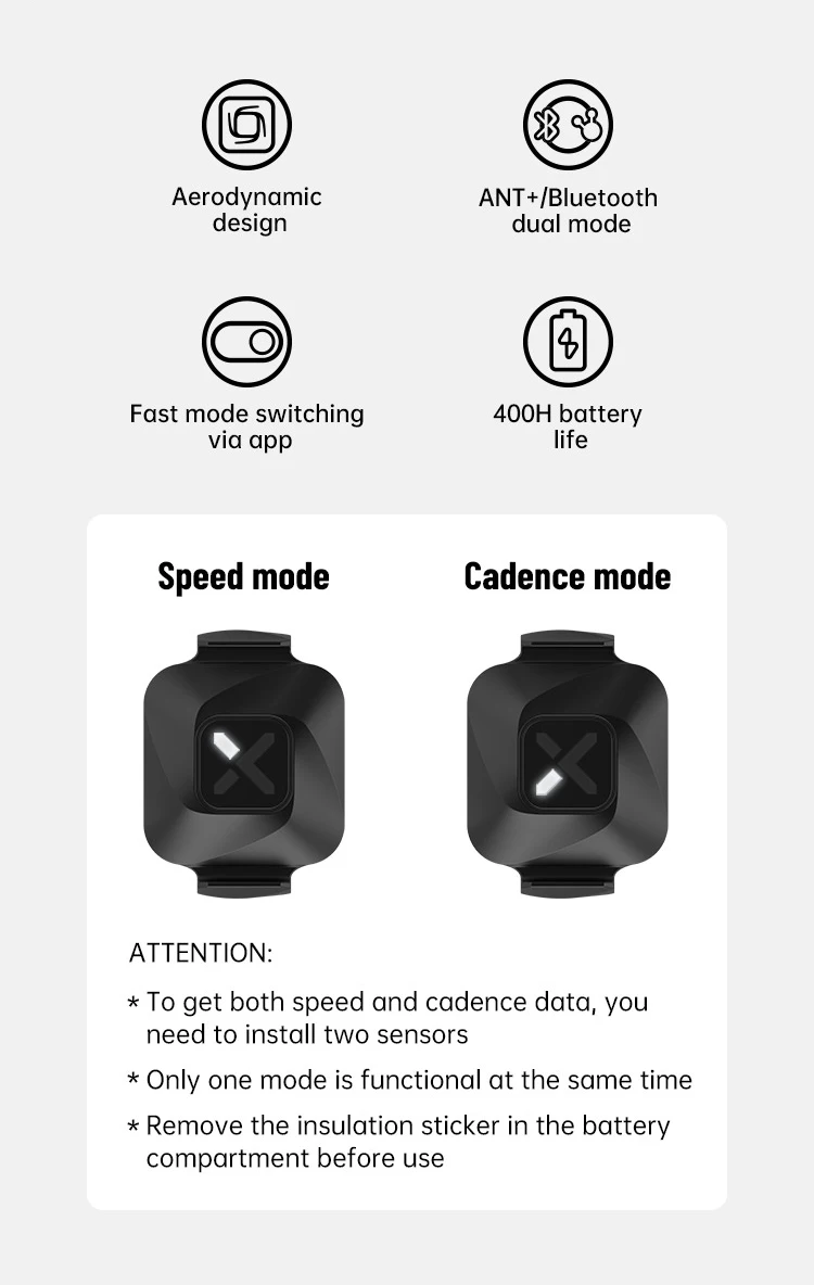 Kit capteur de vitesse et cadence Polar Bluetooth - Compteurs et instruments de mesure