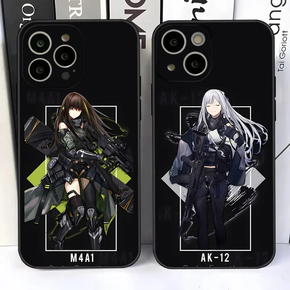 Custodia Per Telefono Da Gioco Frontline Per Ragazze Per Iphone 15,14,13,12,11 Plus,Pro,Max,Xr,Xs,X,7,8 Plus,Se,Mini Silicone Soft