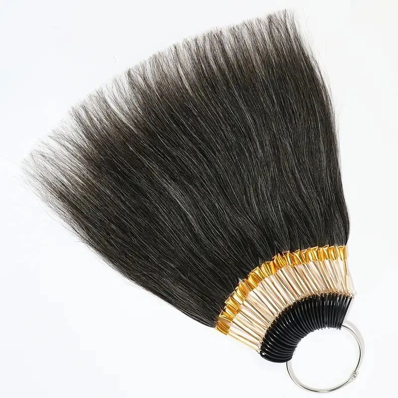 30pcs 20cm New Real Human Hair Color Rings Swatches For Human Hair Extensions Salon Tools Dyeing Sample Chart Ring