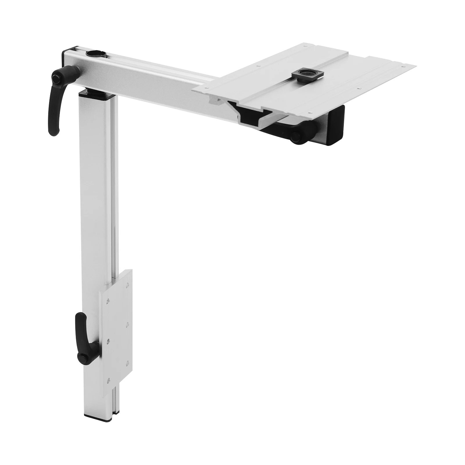RV 360&deg;Silver Aluminum Alloy Rotatable Table Leg Support Load-bearing Capacity 50kg/110.23lbs Adjustable Table Leg