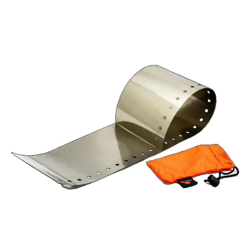 TOAKS Titanium Wind Screen, WSC-01 Ultralight Stove Wind Shield Windproof Light Weight for Camping Picnic Accessories