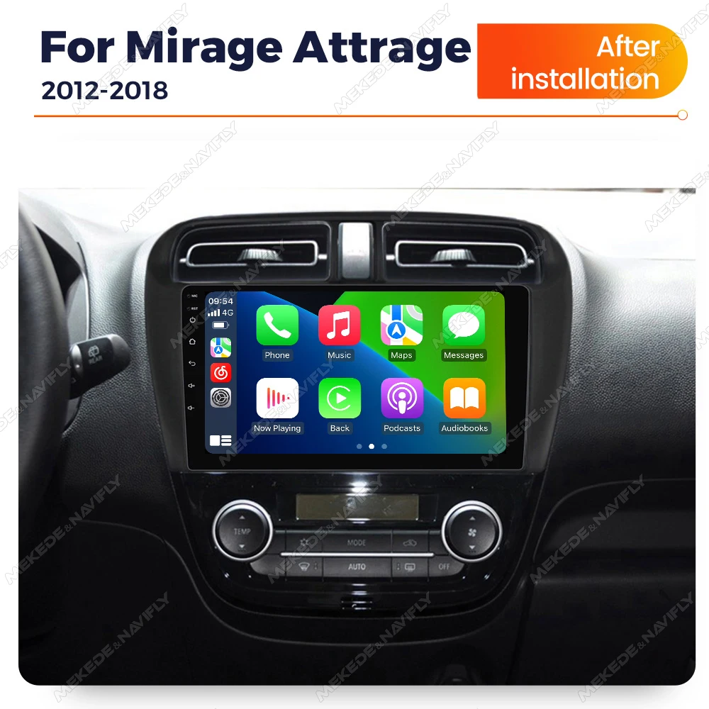 Surakey 4G 64G Android 14 Autoradio für Mitsubishi Mirage 2012-2019 mit