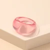 Bagues rondes Vintage en acrylique coloré coréen pour femmes, grand anneau de doigt Kpop pour filles, Punk en résine, bijoux à la mode, nouvelle collection