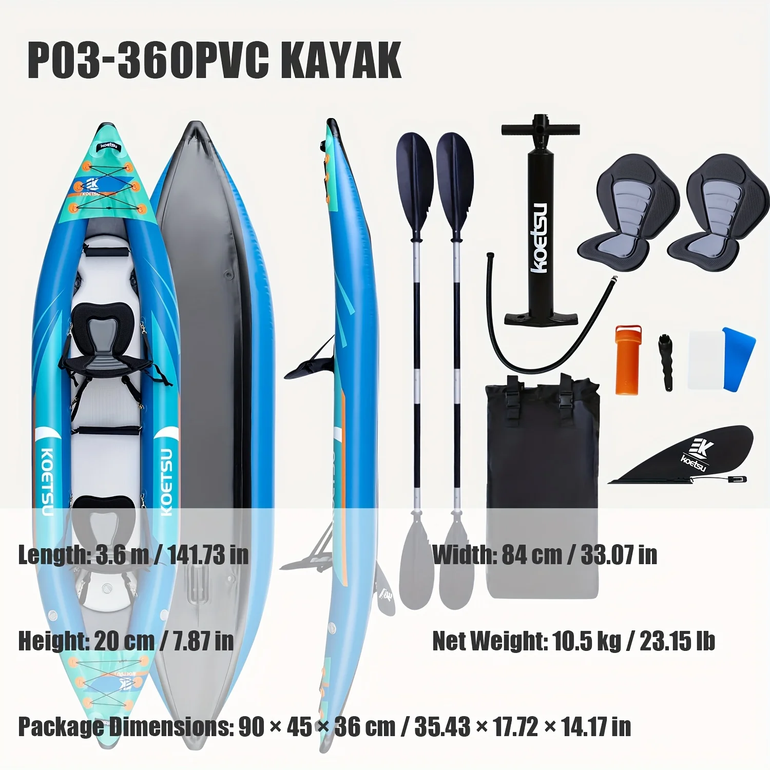 Inflatable Kayak – Single & Double, Outdoor Sports 7