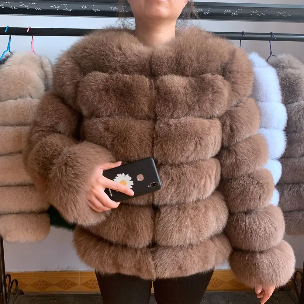 

2023Real fur,Natural fox fur coat real fox fur short jacket winter fashion warm casual European woman street style