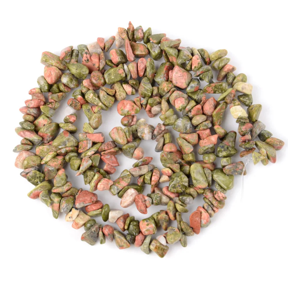 Natural Stone Irregular Gravel Beads for Jewelry Making - Freeform Beads for DIY Necklaces & Bracelets, 15'' Strand