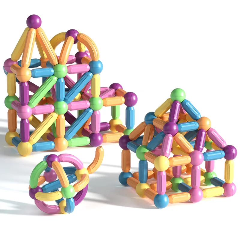 Children Magnetic Construction Blocks Set Magnetic Balls Stick Building Blocks Montessori Educational Toys For Children Gift