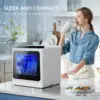 Mini Portable Dishwasher Countertop Compact Dishwashers, Tabletop Small Dishwasher with 5L Built-in Water Tank with 6 Mod 2