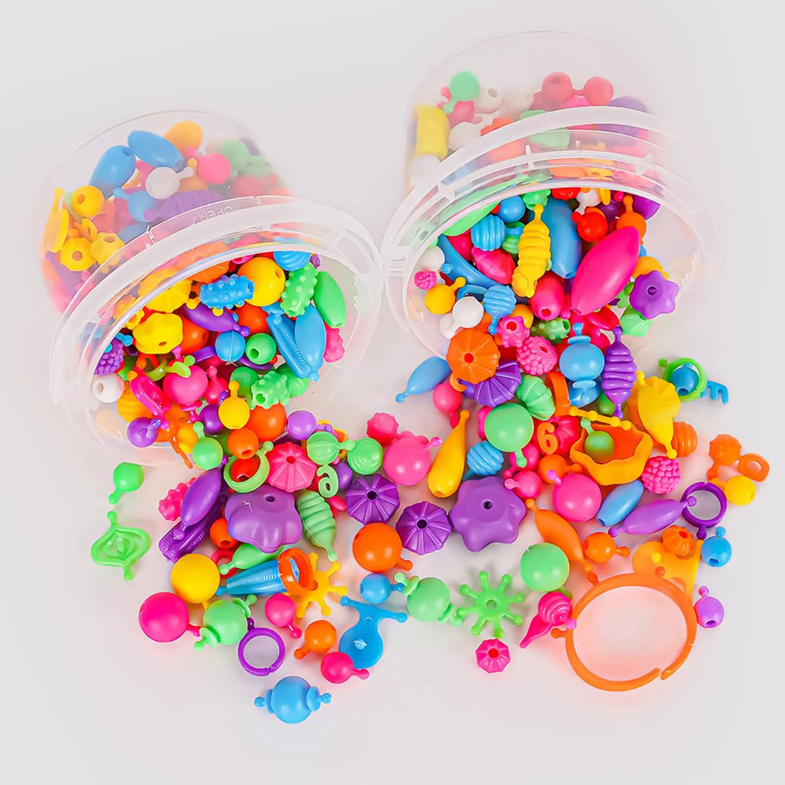 Beads Kids DIY Jewelry Making Kit Arts Jewelry Set Crafts Supplies Toys Snap Bead for Necklace Earrings Children Girls Gift