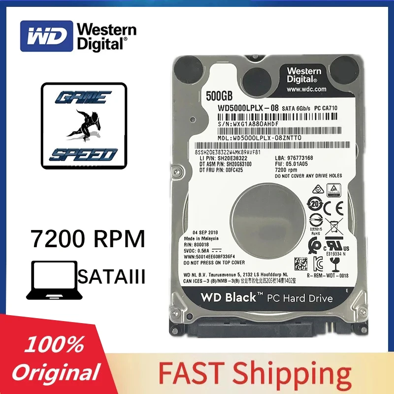 Внутренний жесткий диск Western Digital WD черный 1 ТБ 500 Гб 250 ГБ 2 5 дюйма игровой 7 мм 7200