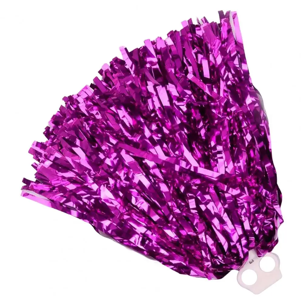 2 Pompons Cheerleading Métalliques Brillants - Avec Boucle, Pour Danse, Compétition, Fêtes - Lot De 2