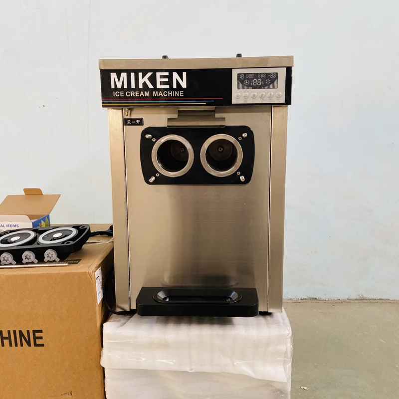 

PBOBP Wholesale Counter 3 Flavor Soft Ice Cream Maker Machine Commercial Fruit Ice Cream Making Machine