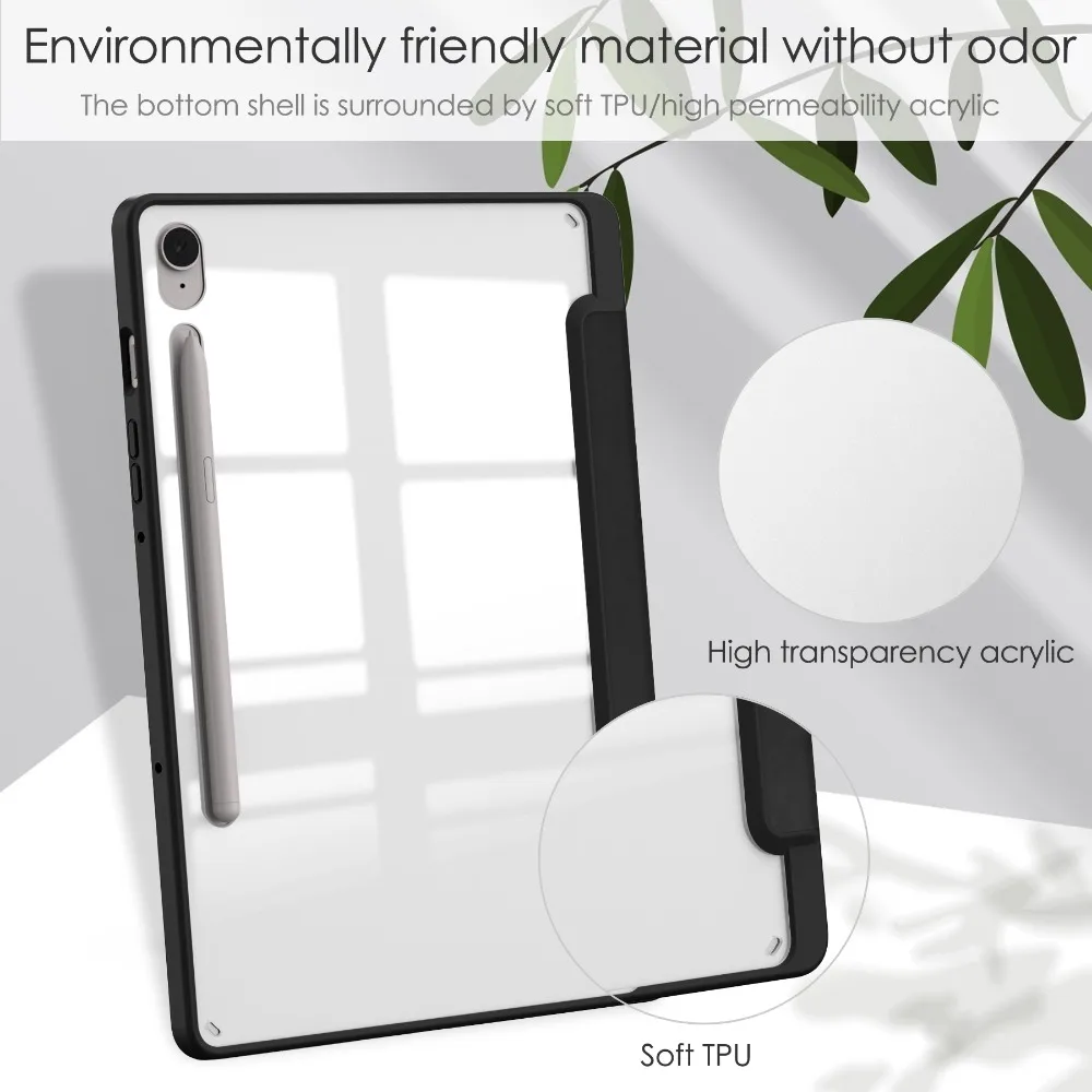 Enhanced Protective Acrylic Back Cover with Pencil Holder