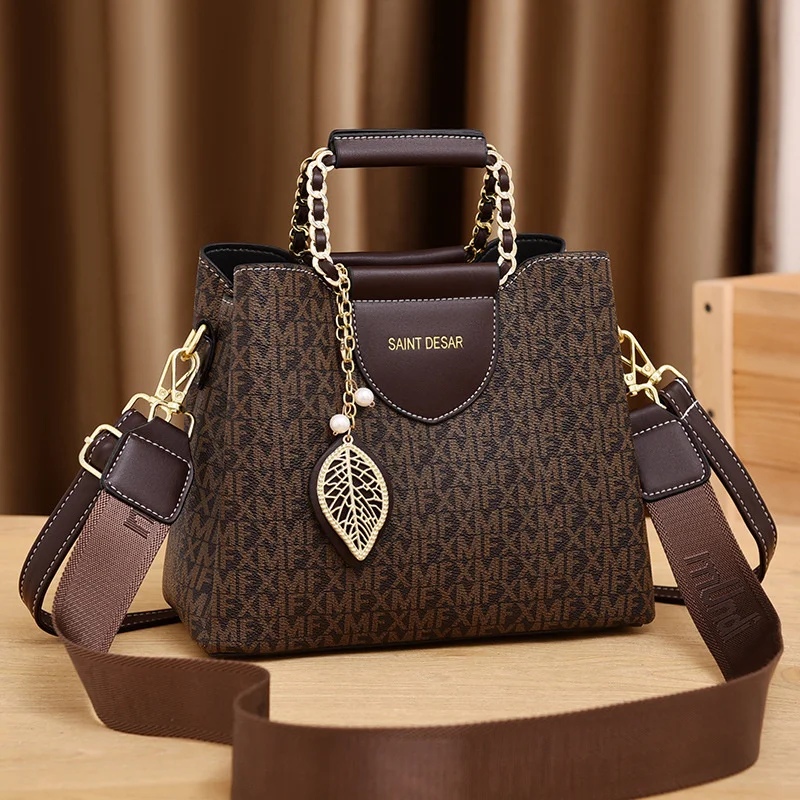 Shoulder Bag Handbag New Crossbody Woman Trendy Advanced Fashion Tote Printed Female Large Capacity Y2k Bucket Clutche Retro