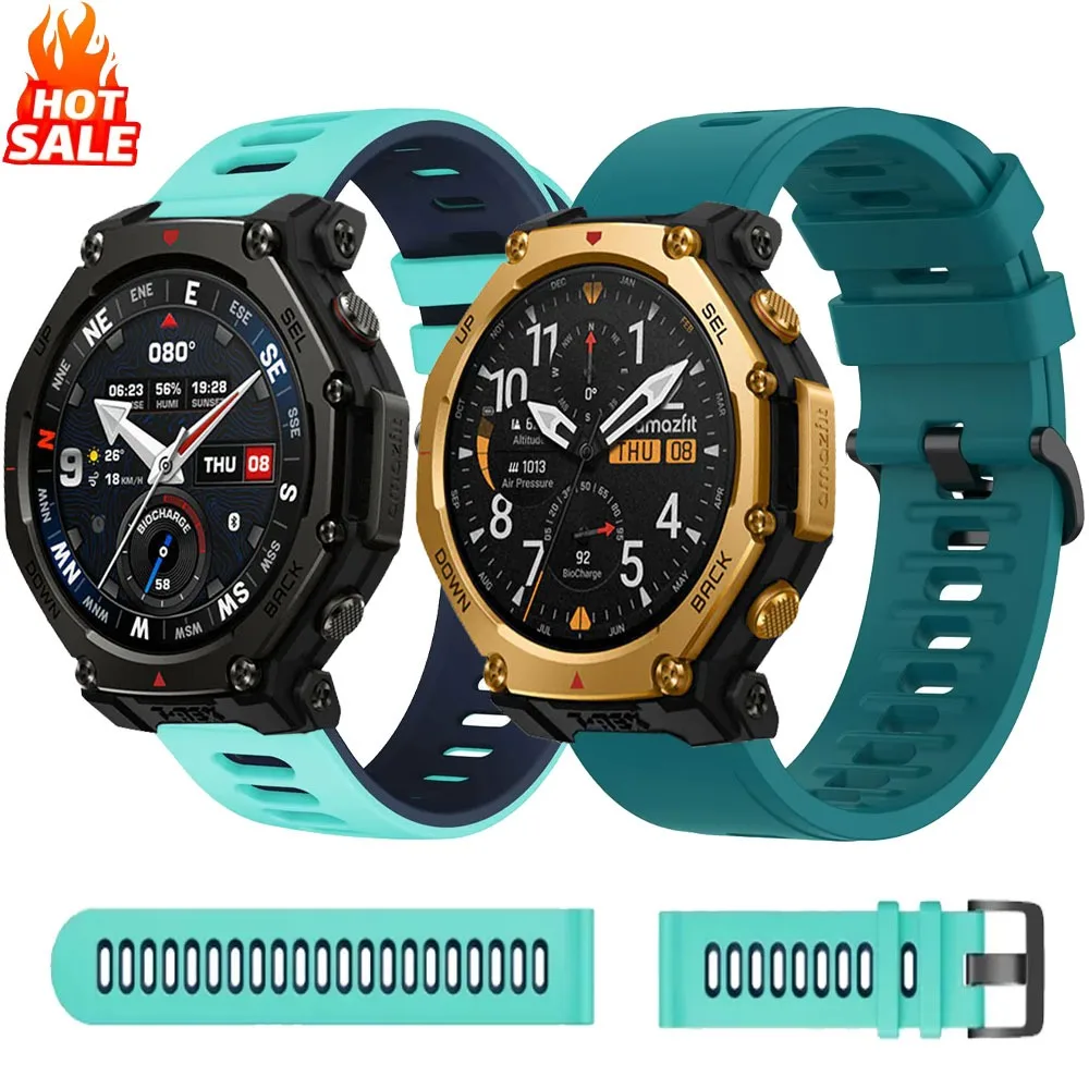 Pack 3 Correas De Silicona Para Amazfit Bip 5 Y Bip 6 – 22mm Suaves, Transpirables Y Fáciles De Intercambiar