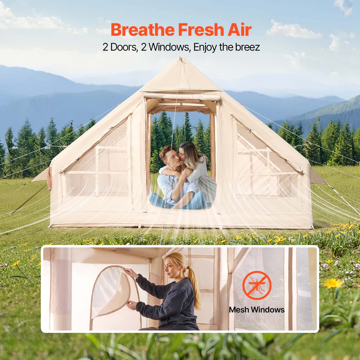 Waterproof Oxford Inflatable Tent for Camping