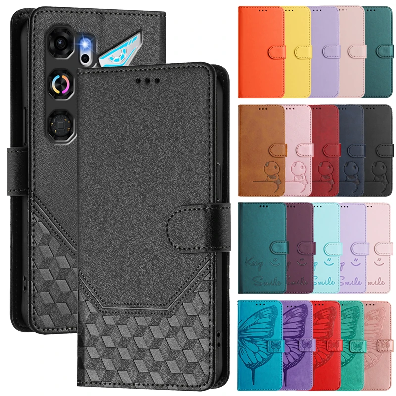 Classic Leather Embossed Wallet Phone Case with Card Slot and Flip Cover