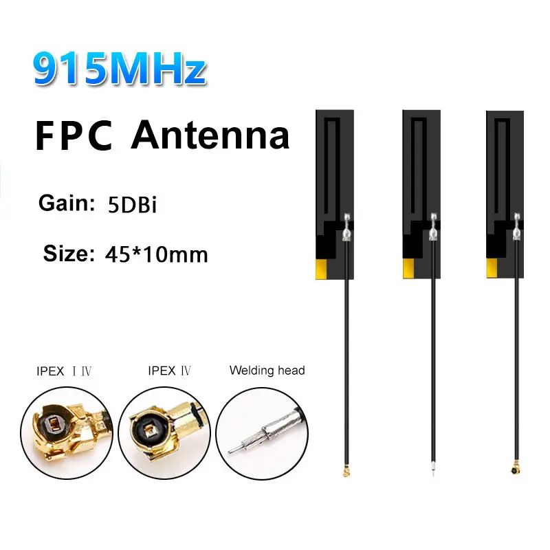 5pcs 915MHz FPC Antenna Internal Omnidirectional High Gain 3dbi Flexible Nb-iot Module Antenna IPX1 U.fl Mhf4 Interface