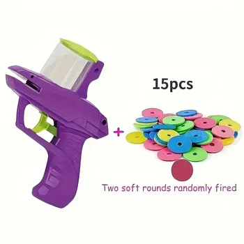 Funny Cat Toys Creative Turnip Gun with 15pcs Reusable Foam Frisbee Pet Hunting Interactive Toy Dog Cat Pet Supplies - Image 4