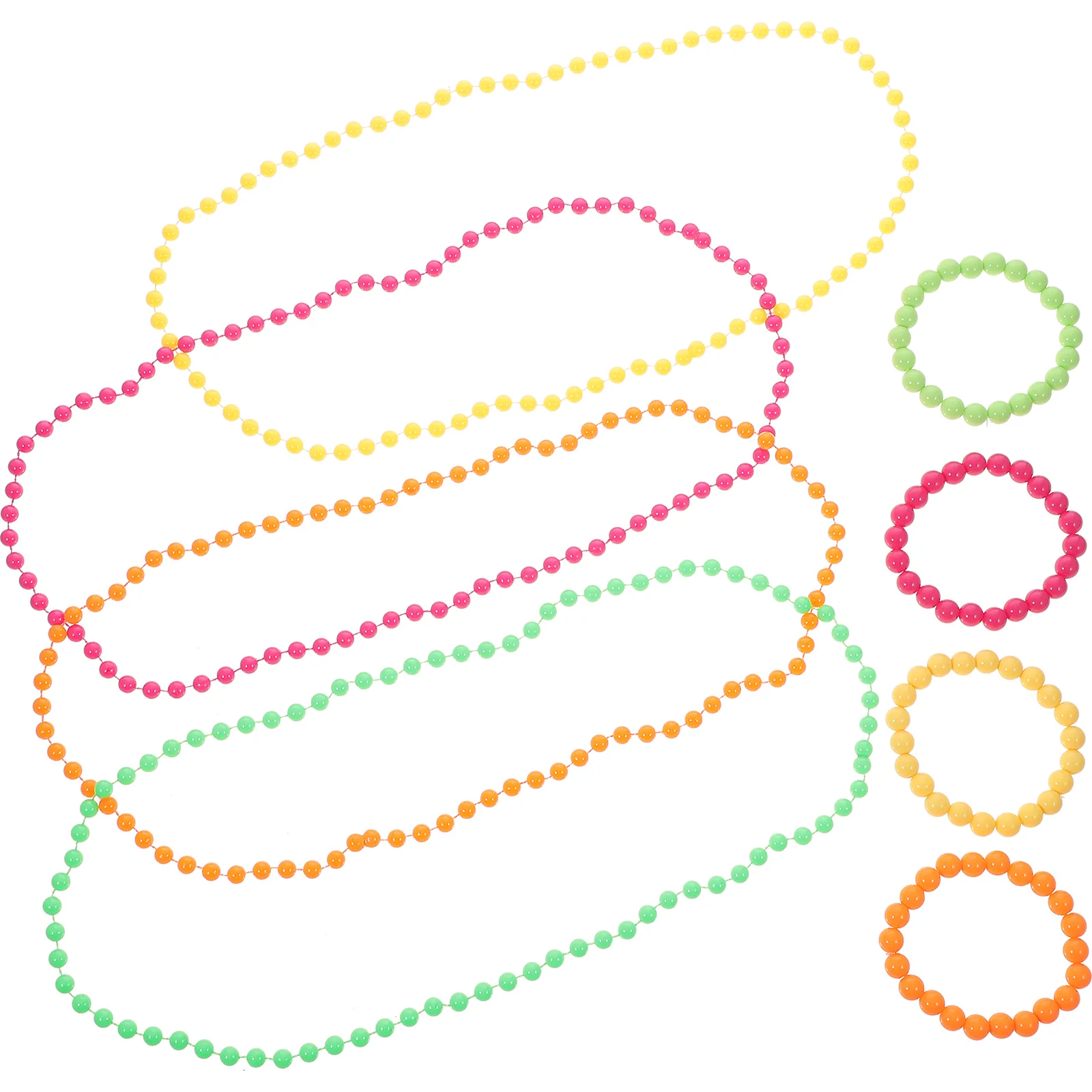 

Party Outfits Neon Bead Bracelets Necklace for Prom Dres Colorful Perfect Gifts Women