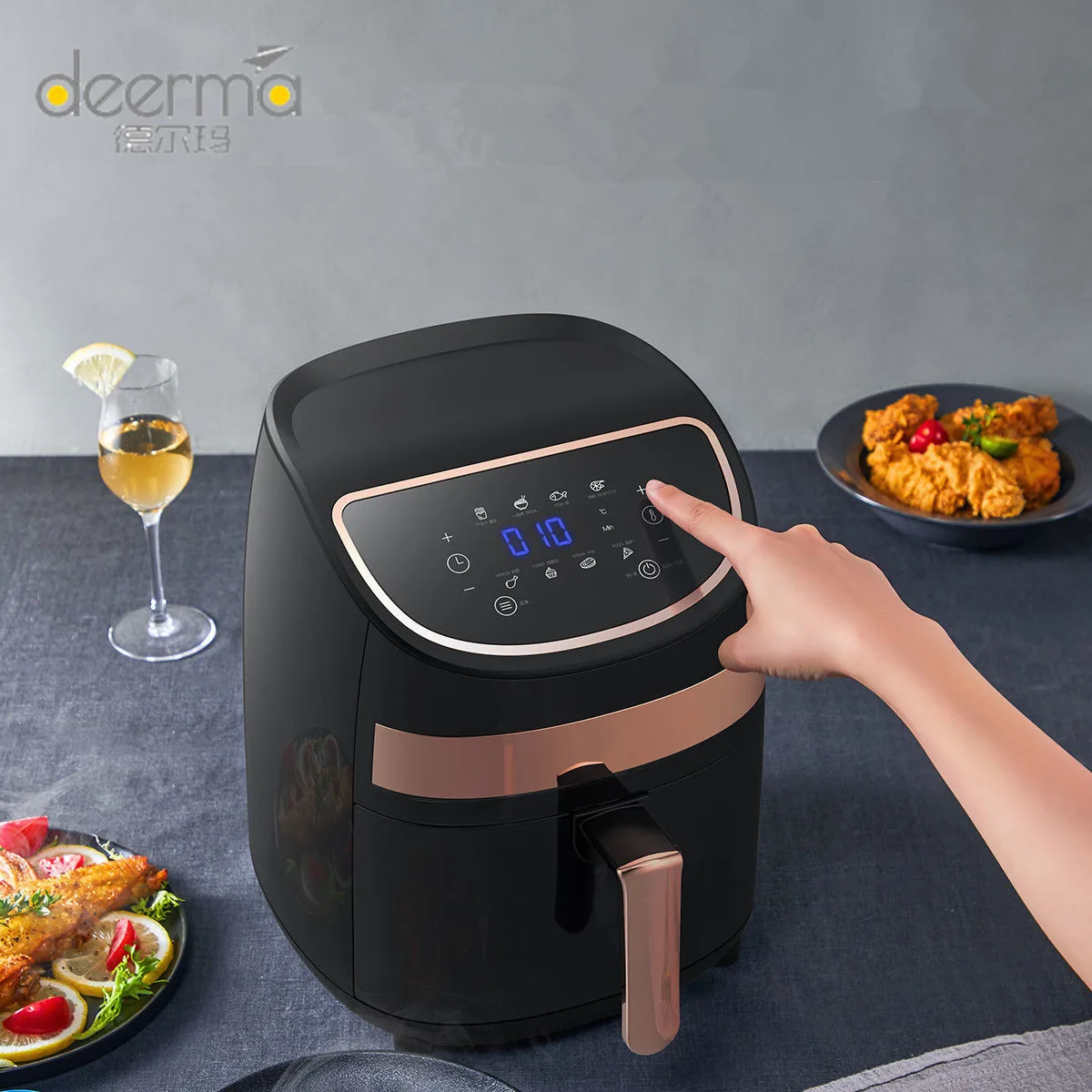 Deerma Home Oilfree Air Fryer Large Capacity Automatic Multifunctional French Fries