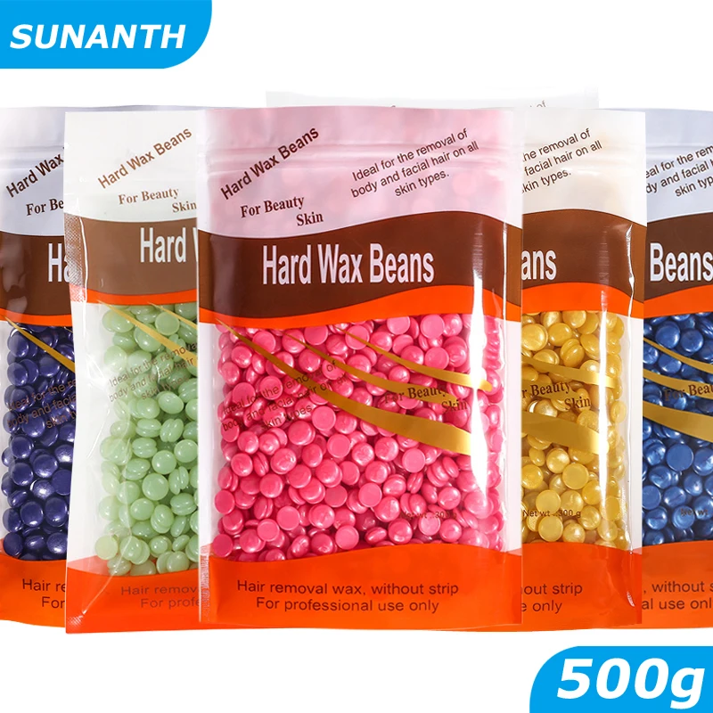 Wax Heater Hair Removal Wax Hard Wax Beans Hair Removal Tool 500g/400g/200g Hot Wax Hair Removal Depilatory Waxing Wax Beads for Heater Painless for Body Hairs Removal Beans