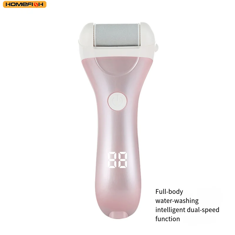 HOMEFISH Electric Pedicure Foot USB Rechargeable Power Display Grinding Exfoliator Replacement Heads For Heel Callus Remover