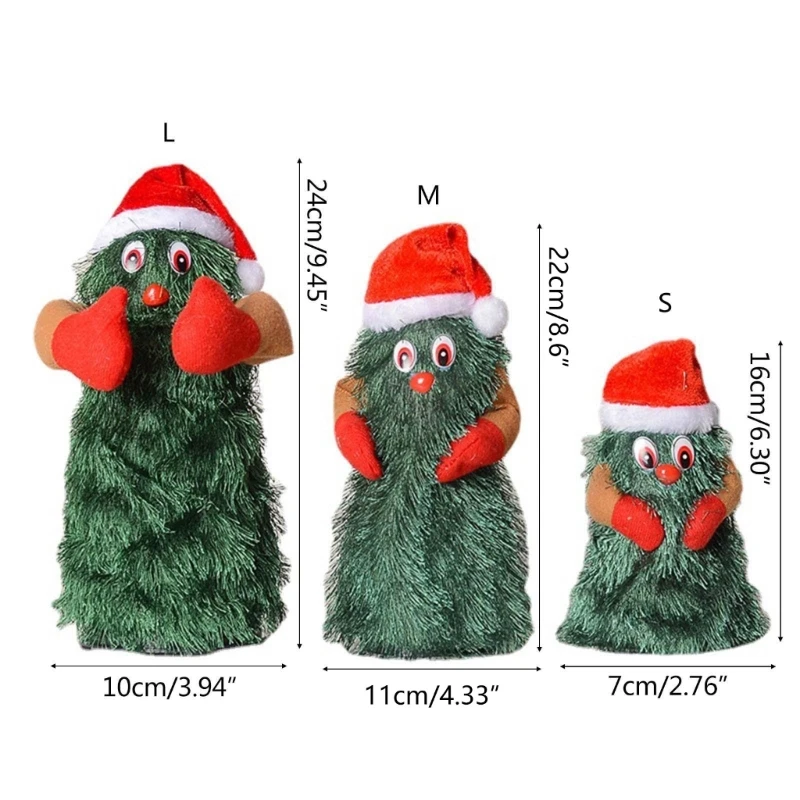 1Pcs Dancing Christmas Tree With Music Rotating Kids Toy Christmas Singing Doll Electric Doll Prank Prop Funny Toy electric interactive toy electric christmas ornament