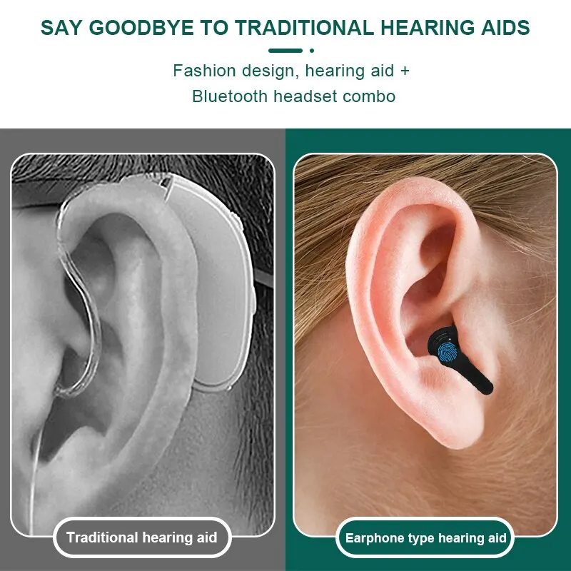 Hearing Aid Rechargeable Hearing Aids Bluetooth Hearing Aid APP Control Digital Sound Amplifier For Deafness Moderate to Severe Loss