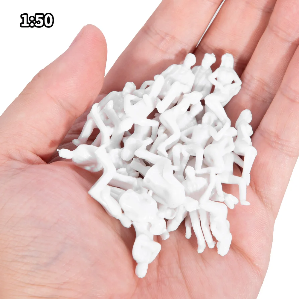 1:50 철도 기차 사람들 모형 미니어처 착석 피규어, DIY 모델링, 앉아있는 승객, 건축 건물 레이아웃, 20 개