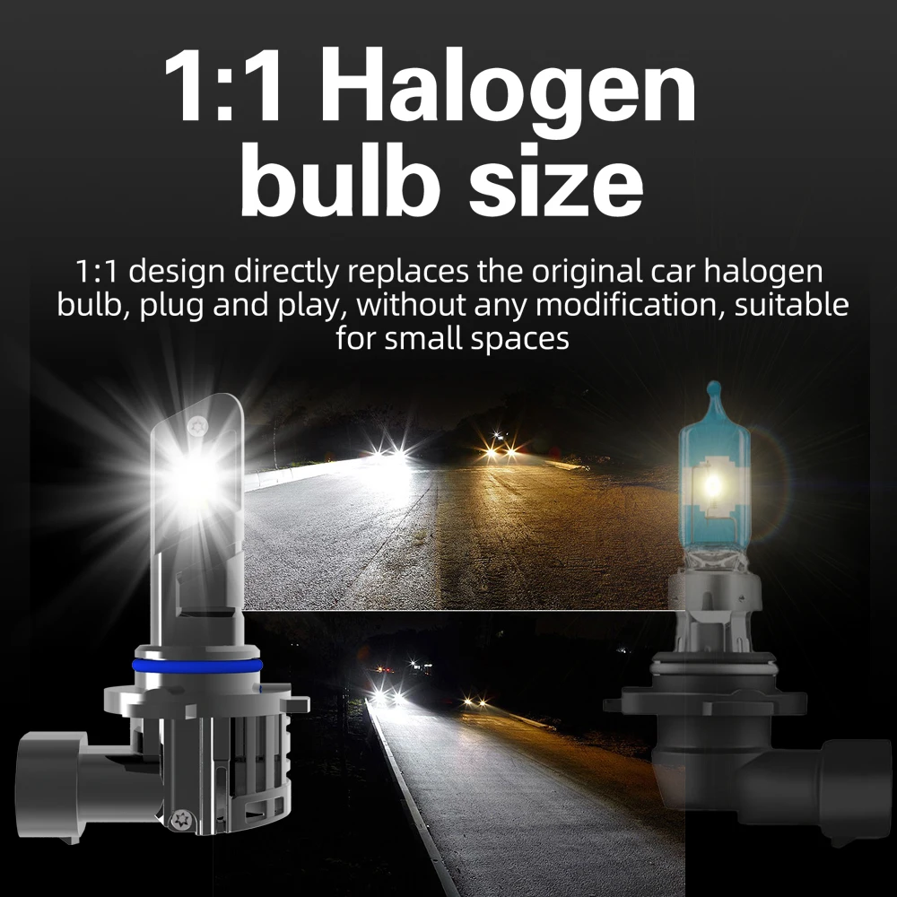 LED Car Headlights LED Car Lights LED Lights LED Bulbs LED Headlights HIR2 Canbus No Error 9012 Car Bulb 6000K White Light 12v 55w For Toyota Auris 2012 ~ 2x