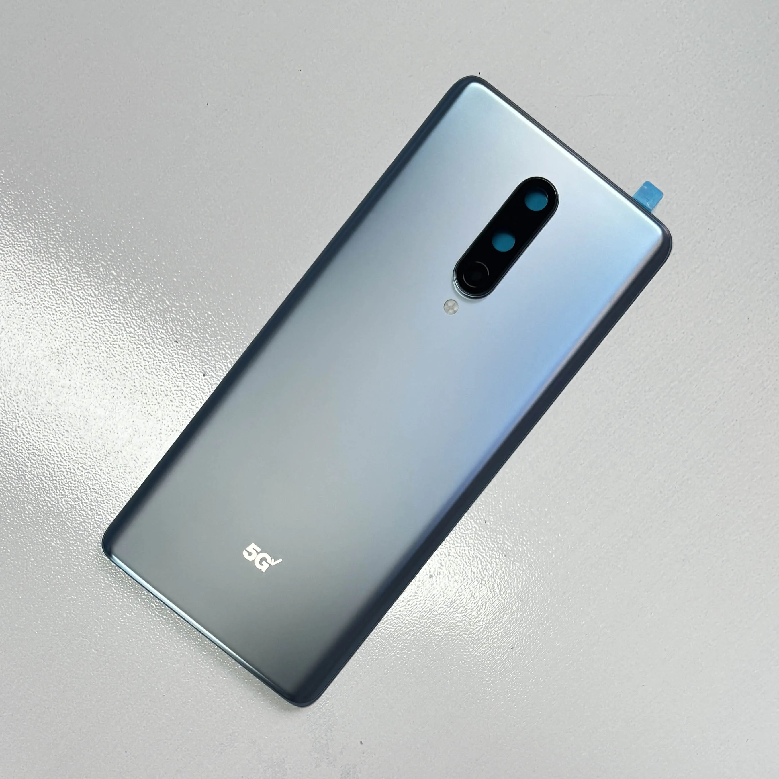 100% 새 배터리 커버 하드 고릴라 글래스 (OnePlus 8용) 후면 도어 뚜껑 후면 하우징 패널 케이스 + 카메라 렌즈 + 접착제