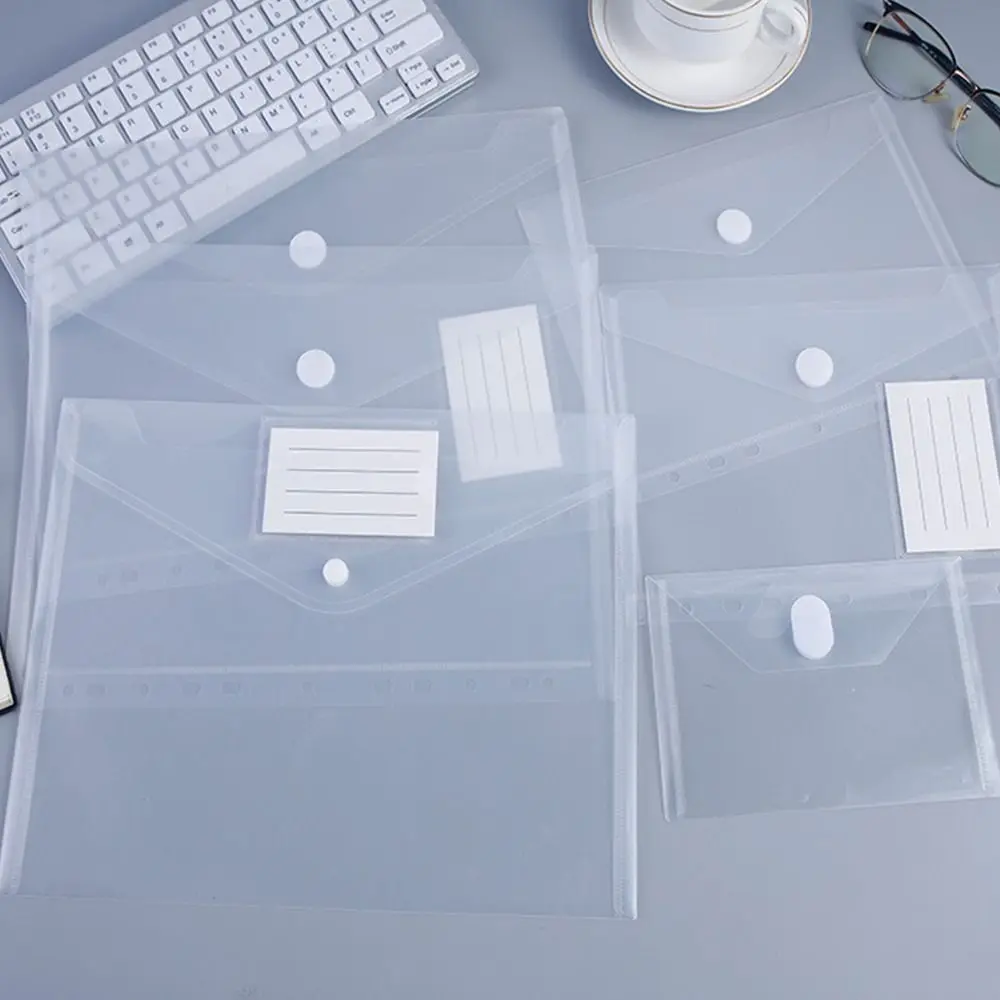 Waterproof Plastic File Folder Transparent Document Bag