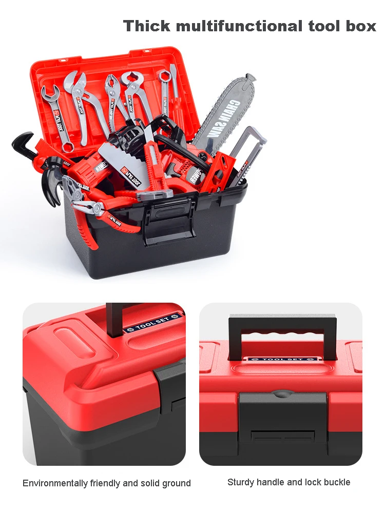 Kids Toy Toolbox Kits Engineer Simulated Repair Tool Set Game Electric Drill Screwdriver Construction Educational Toys Christmas