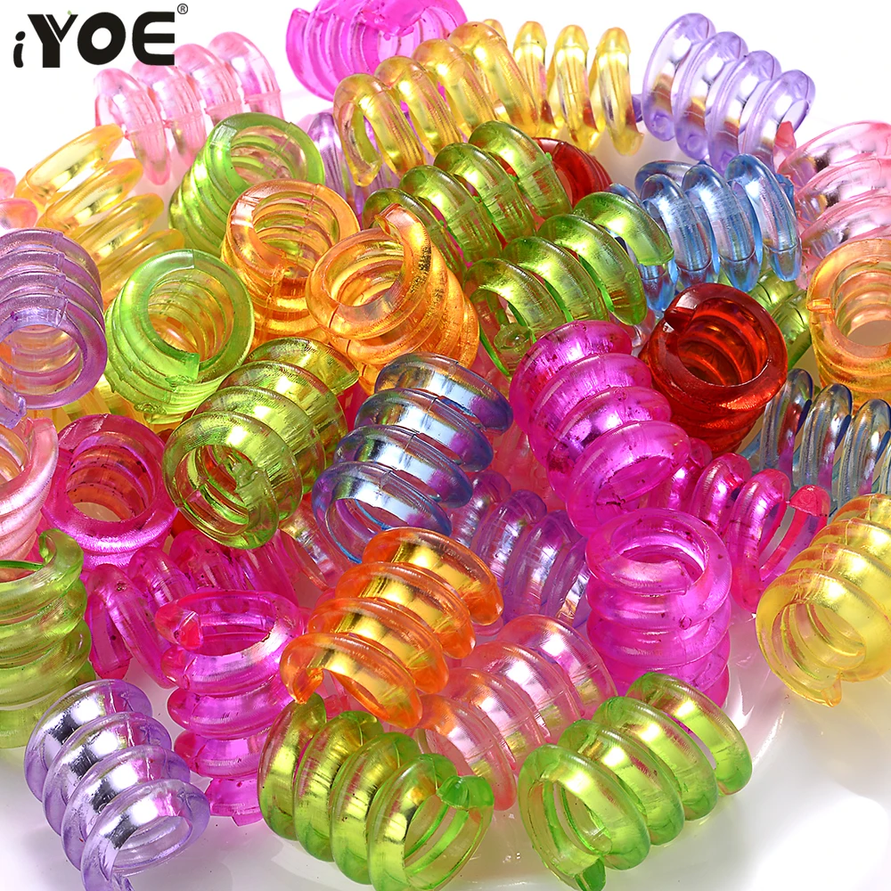 iYOE 100-300pcs Mix Tube Acrylic Beads Big Hole Plastic Spacer Beads For  DIY Jewelry Making Bracelet Necklace Handmade Keychain - AliExpress