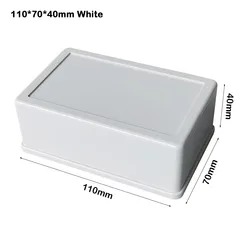 Waterproof ABS Plastic Enclosure Boxes - Versatile Storage Case (110 - 70 - 40mm White)