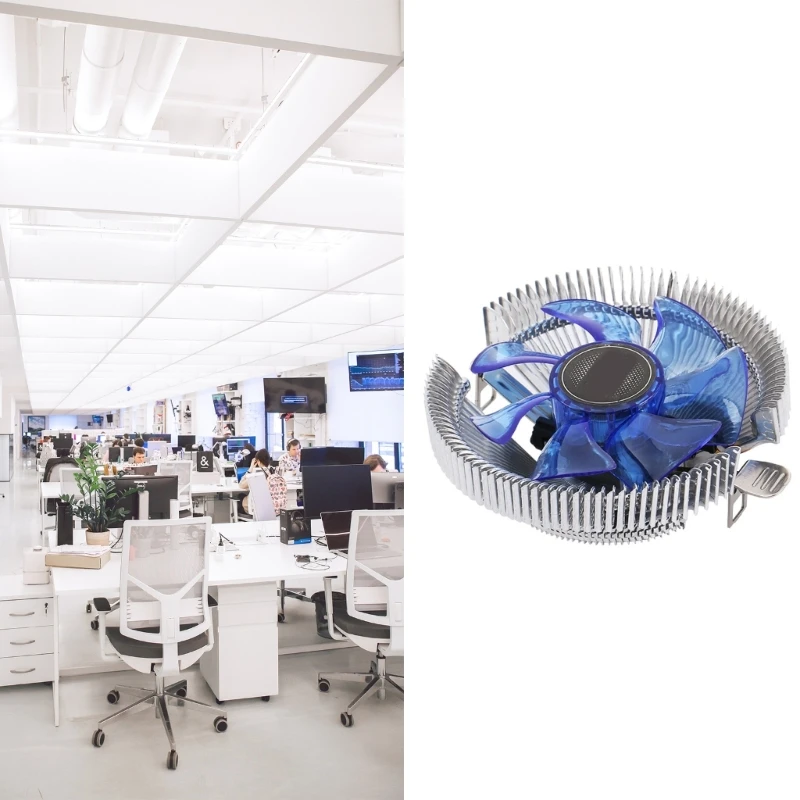 LGA775용 데스크탑 컴퓨터 CPU 쿨러 LED 알루미늄 방열판 냉각 라디에이터