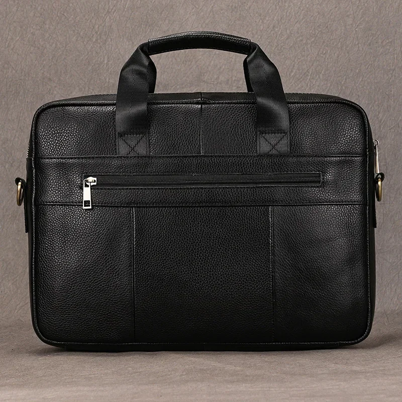 Genuine Leather Business Laptop Bag for Men