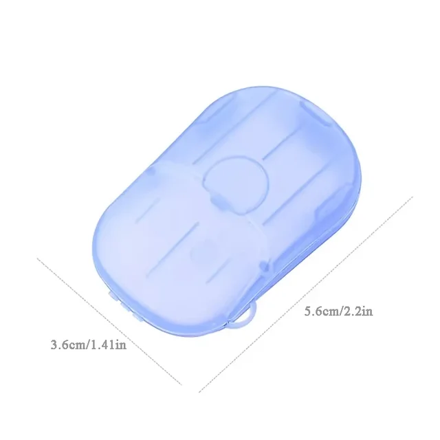 50pack Disposable Paper Soap Portable Paper Soap with Plastic Box Foaming Paper Soap for Outdoor Camping Hiking Travel 6