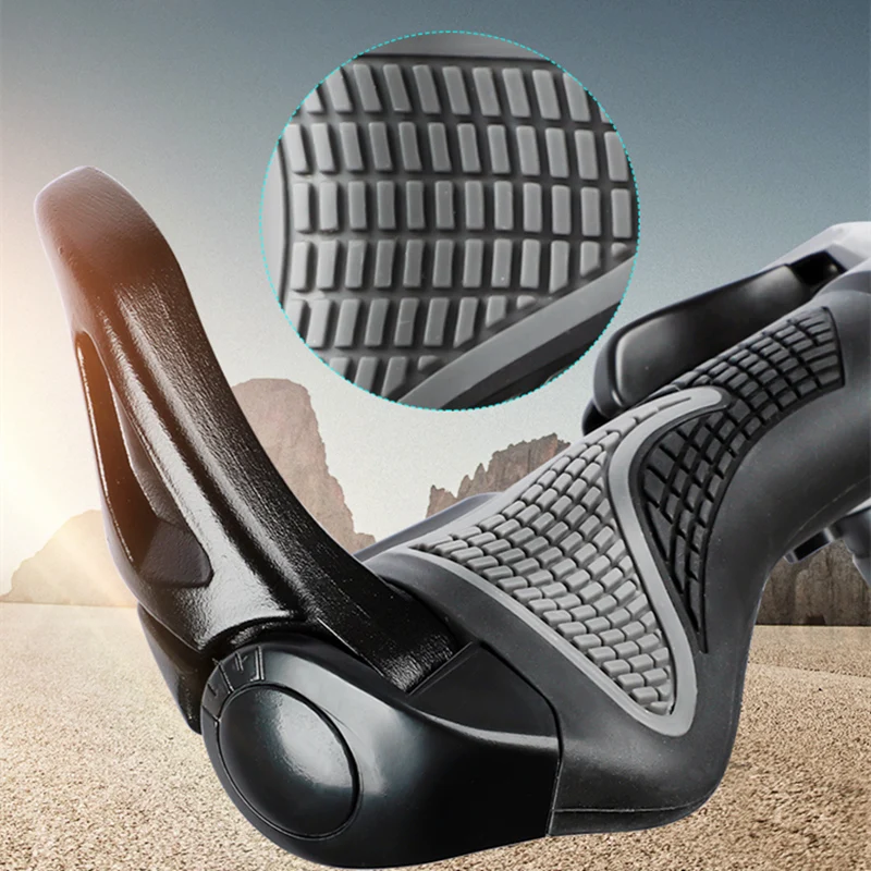 Bicycle Handlebar Grips Anti-Slip Absorber Bike Bar Ends Rubber Cover