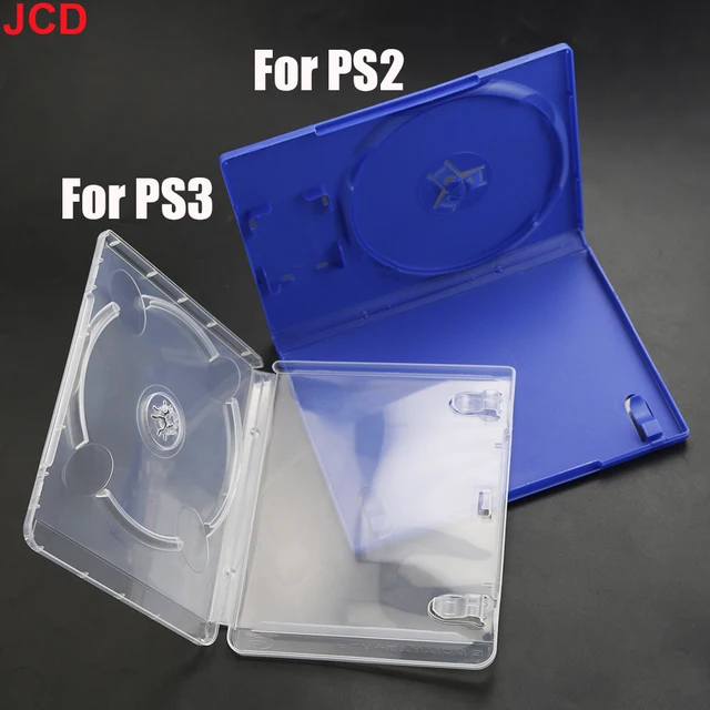 JCD 1pcs For PS3 PS2 Protective Shell CD DVD Disc Plastic Case 