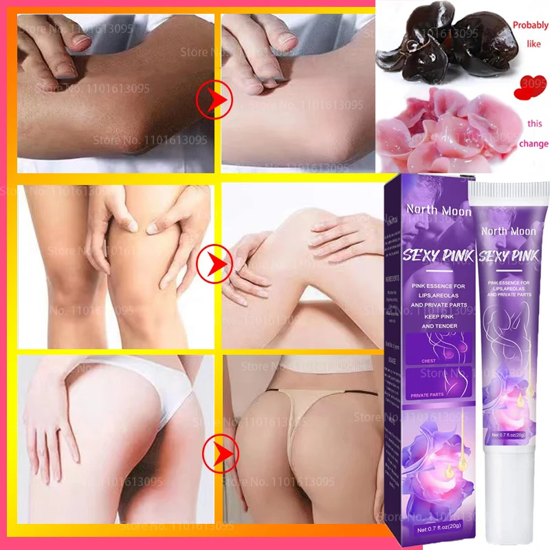 Intimate Area Pink Essence Body Whitening Cream Underarm Knee Butt Dullness Brighten Improve Lip Moisturizer Facial Beauty Care powerful body whitening cream bleaching cream for brighten underarm knee intimate area dark spot remover intimate 100g