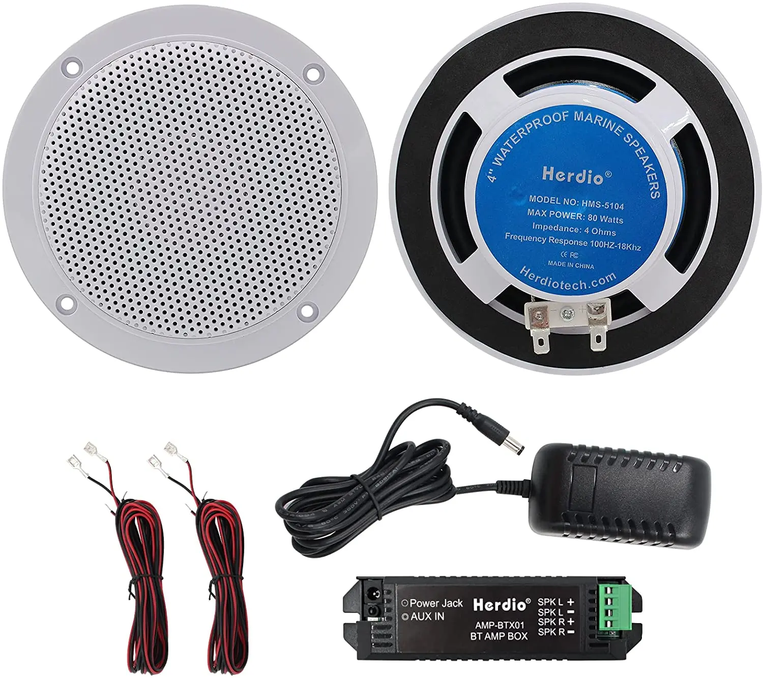 E-Audio Round Moisture Resistant Bathroom Kitchen 4 Ohms Music Ceiling Speaker 