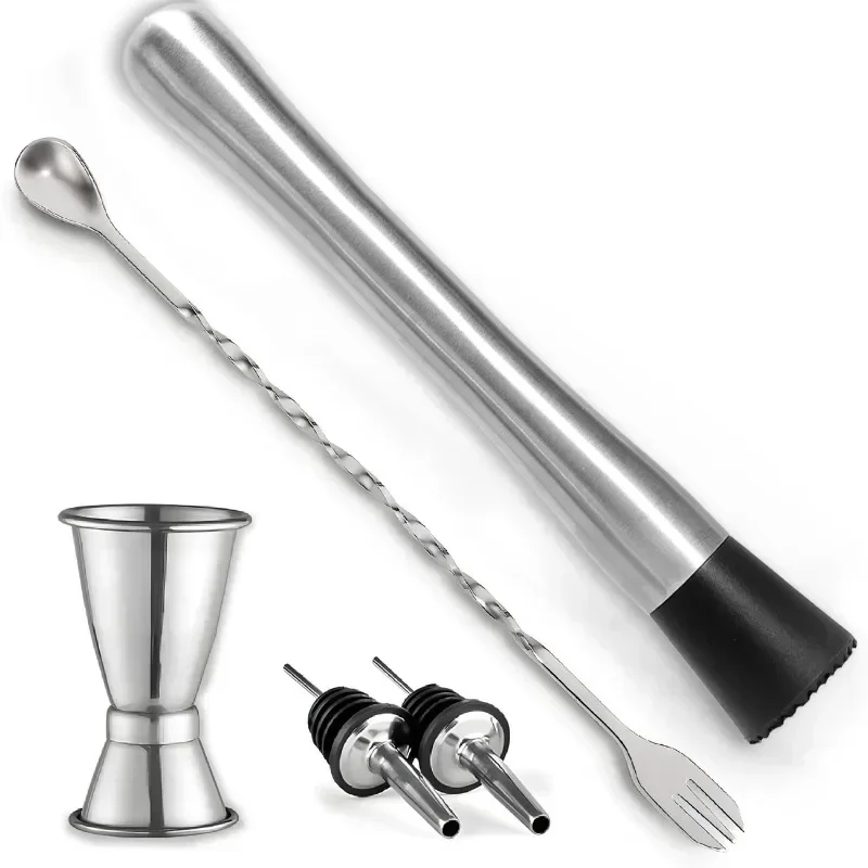 36/32.2cm Spiral Bar Cocktail Spoon Stainless Steel Bartender Stir Spoons Muddlers Whisky Drinks Mixing Rod Kitchen Accessories
