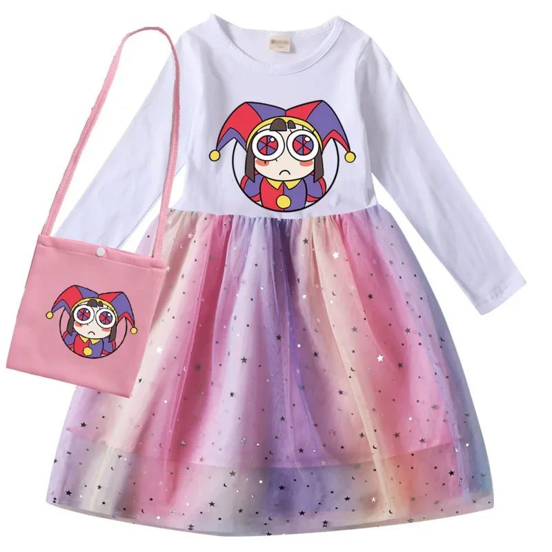 

Детское платье с цифровым карманом, Осеннее Повседневное платье для девочек, 2024